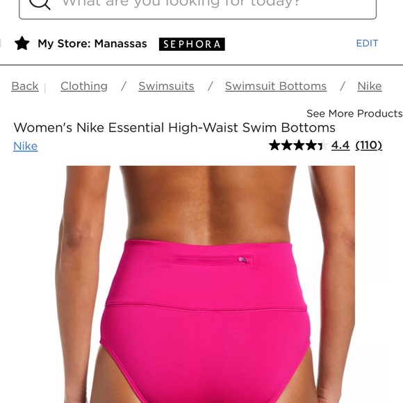 Women's Nike Essential High-Waist Swim Bottoms - Picture 3 of 3